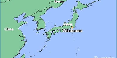 Karta över Yokohama på