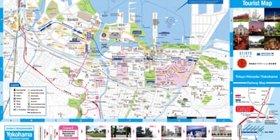 Karta över sevärdheter Yokohama